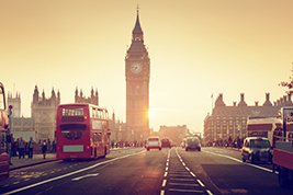 Big Ben mit Doppeldecker Bus